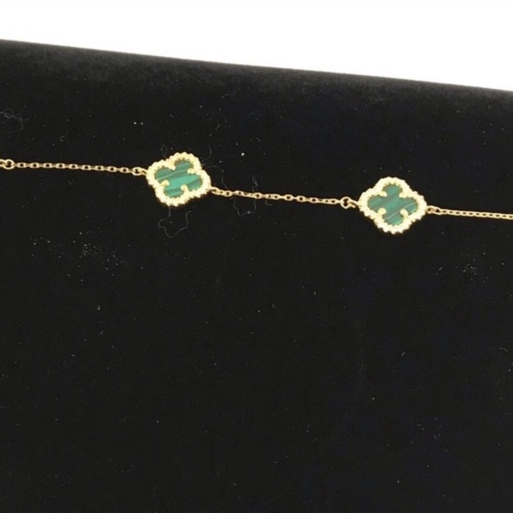 Malachite Clover Bracelet - Picture 10 of 13